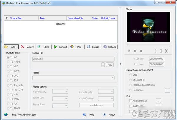 Boilsoft FLV Converter(FLV视频转换工具)
