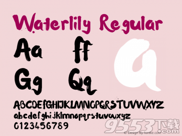 waterlily字体