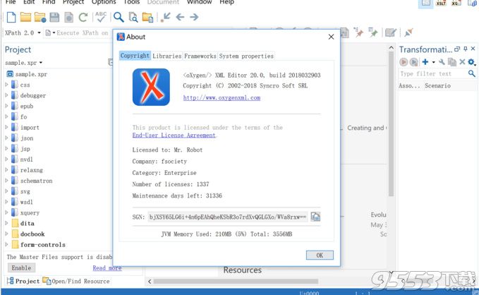 Oxygen xml Editor免注册码版