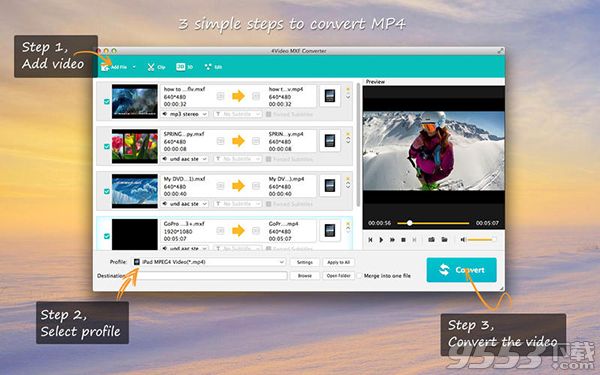 4Video MXF Converter Mac版