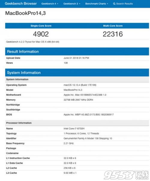 蘋果新款MBP跑分曝光了嗎 蘋果新款MBP屬性分析