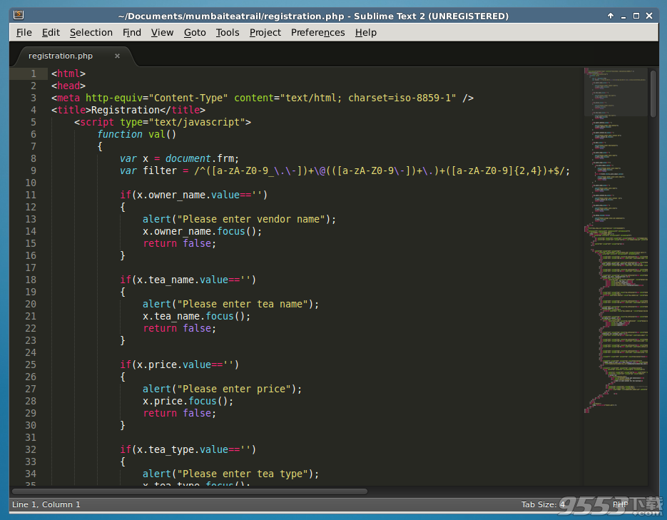 Sublime Text 3 build 3176