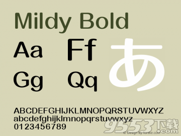 Mildy bold字体
