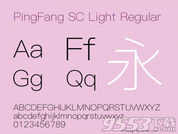 pingfang sc light字体