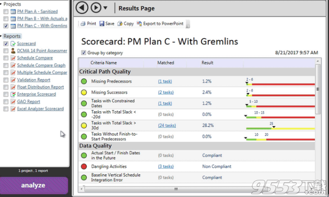 Steelray Project Analyzer