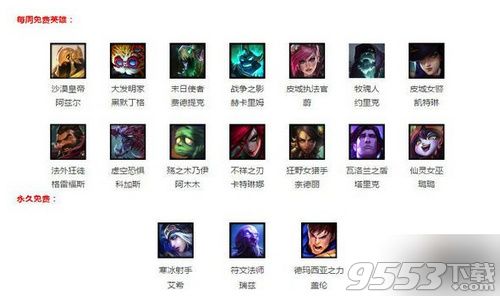 lol7月6日免费周英雄有哪些 7月6日免费周英雄介绍