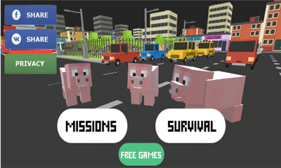 Blocky City Pig中文版截图4