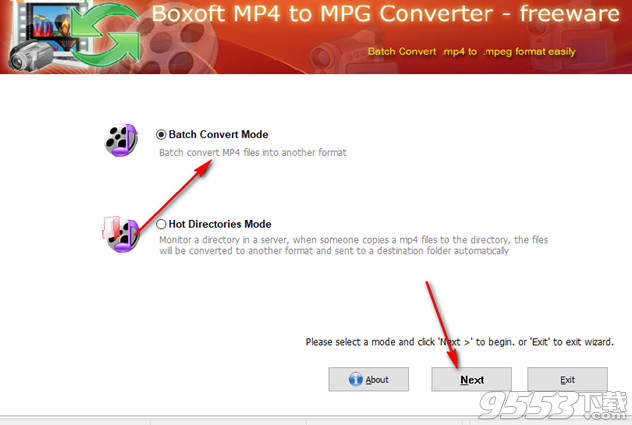 Boxoft Free MP4 to MPG Converter