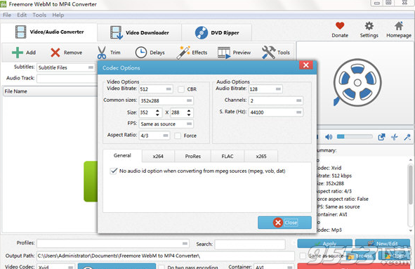 Freemore WebM to MP4 Converter