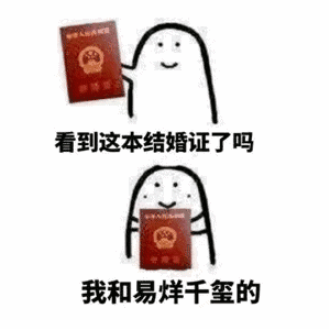 抖音我和某某的结婚证表情包