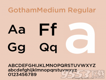 gotham medium字体