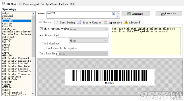 ByteScout BarCode Generator中文版