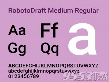 RobotoDraft Medium字体