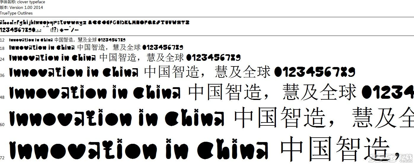 Clover Typeface字体ttf下载