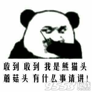 熊猫呼叫蘑菇头表情包