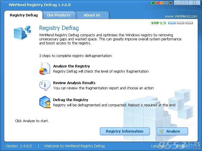 WinMend Registry Defrag v1.5.0 绿色版