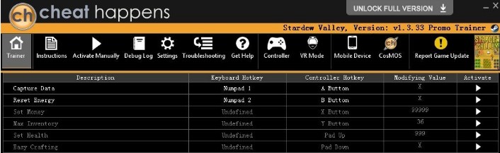 星露谷物语无限体力金钱修改器v1.3.33