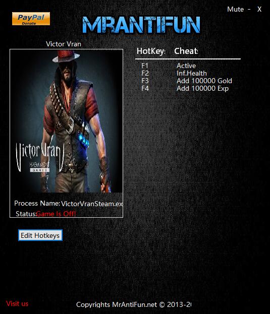维克多弗兰无限金钱经验修改器MrAntiFun版v2.06