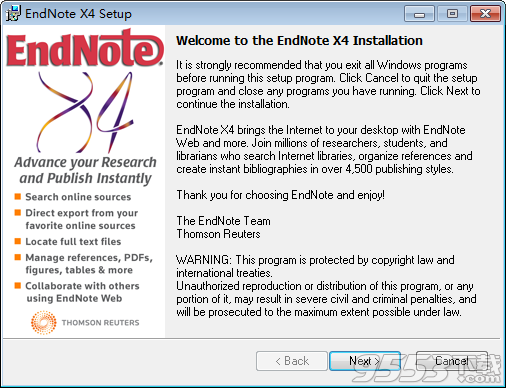 Thomson Endnote X4破解版(附激活教程)