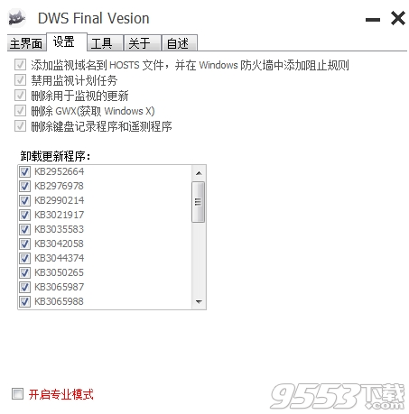 dws final vesion(win10禁止更新)