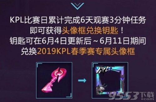 王者荣耀2019kpl春季赛头像框怎么获得 2019kpl春季赛头像框在哪领