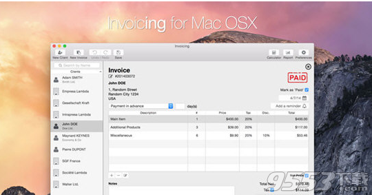 Invoicing Mac版