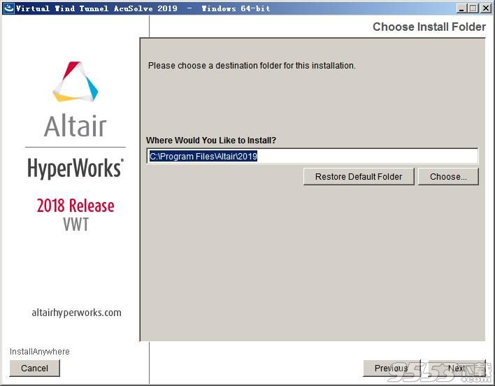 Altair Virtual Wind Tunnel 2019.0破解版(附破解补丁)