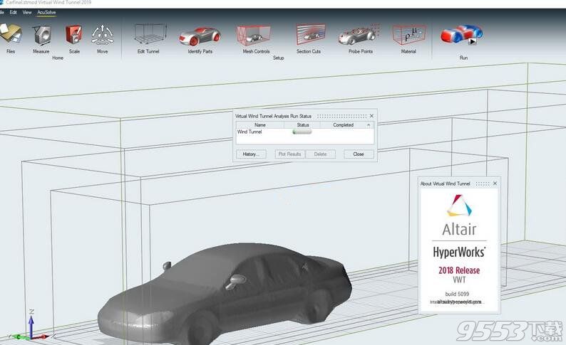 Altair Virtual Wind Tunnel 2019.0破解版(附破解补丁)