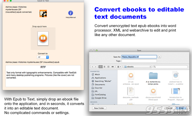 Epub to Text Mac版