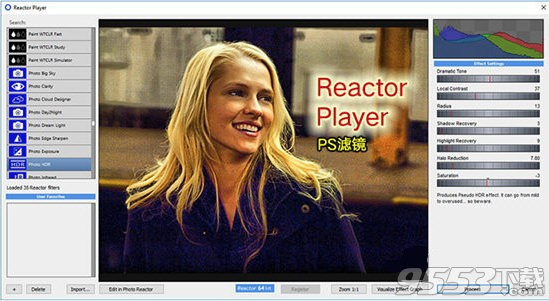 Reactor Player(水彩效果濾鏡軟件) v1.2最新版