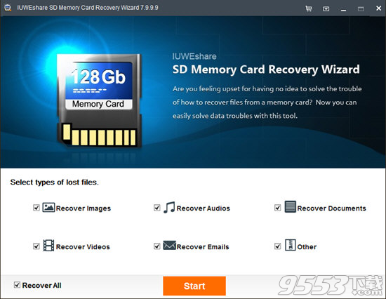 IUWEshare SD Memory Card Recovery Wizard(SD卡数据恢复软件) v7.9.9.9无限制破解版