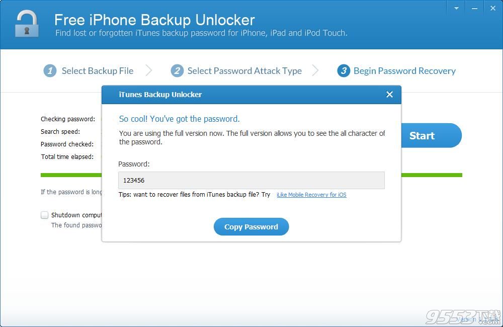 iLike Free iPhone Backup Unlocker(iPhone备份解锁工具)