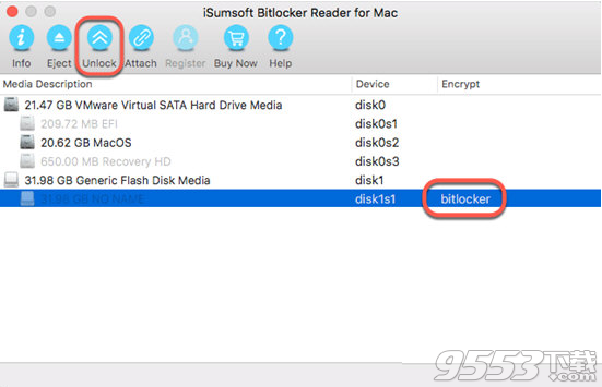 iSumsoft BitLocker Reader Mac版