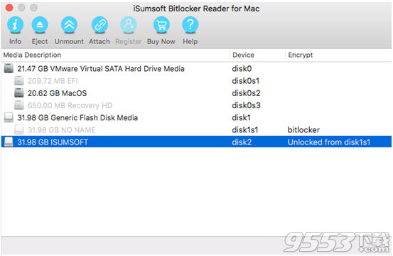 iSumsoft BitLocker Reader Mac版