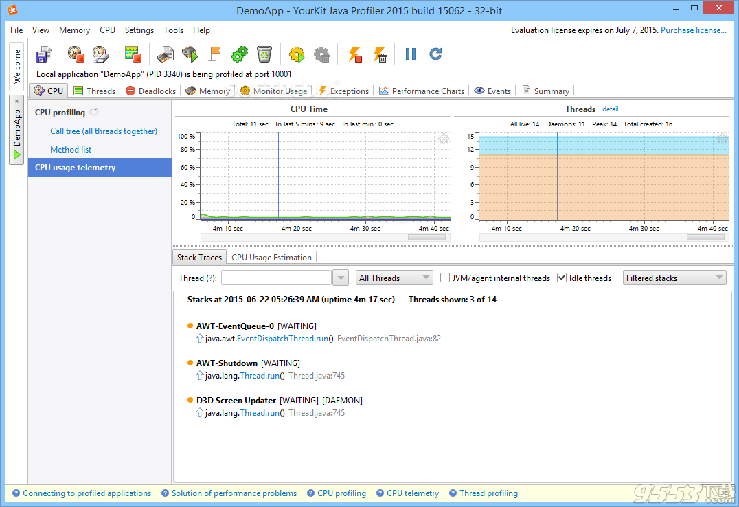 YourKit Profiler(CPU性能优化工具)