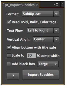 pt_ImportSubtitles(SubRip/SRT字幕导入脚本)
