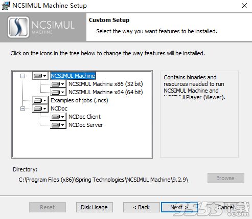 NCSIMUL Machine