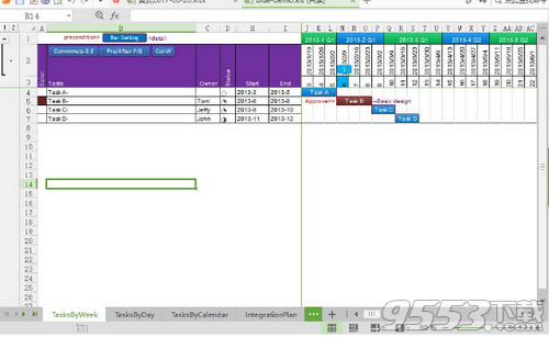 Blue Excel(甘特图计划生成工具)