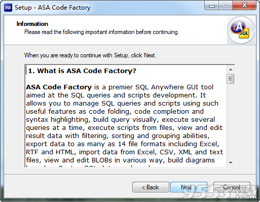 ASA Code Factory(数据库管理工具)