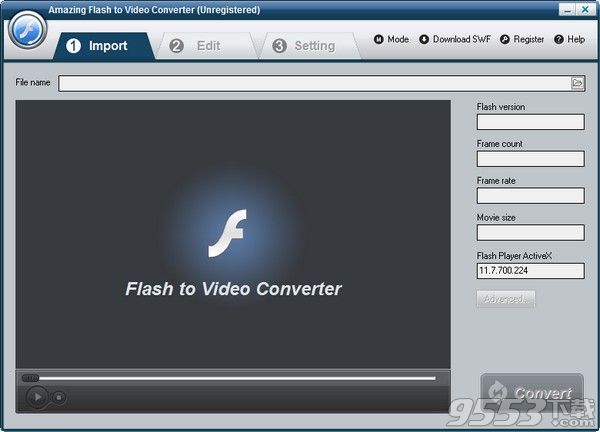 Amazing Flash to MPEG Converter(Flash转视频软件)