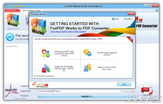 FoxPDF Works to PDF Converter(Word转PDF)