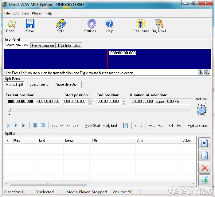 Direct WAV MP3 Splitter(音频处理软件)