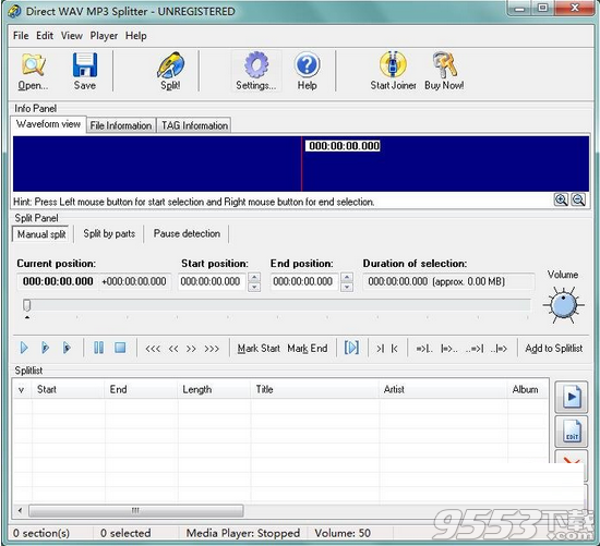 Direct WAV MP3 Splitter(音频处理软件)