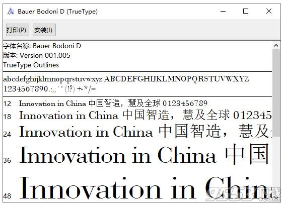 bauer bodoni字体 最新版