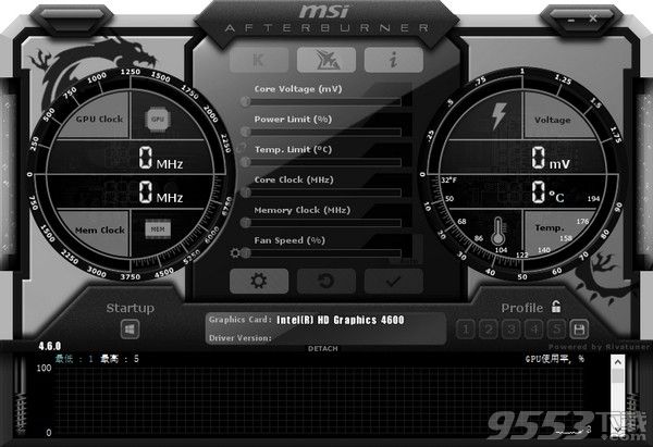 MSI Afterburner(微星顯卡超頻軟件) V4.6.2 