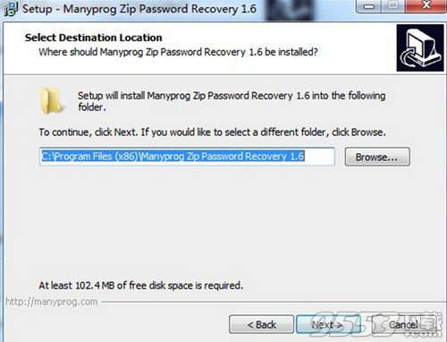 Manyprog Zip Password recover(密码恢复软件) 