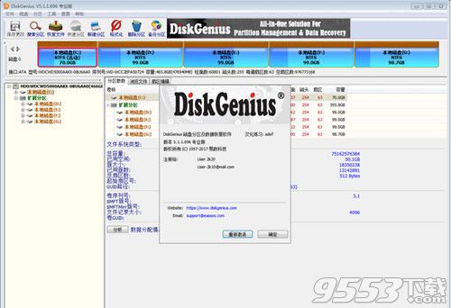 DiskGenius v5.1.1.696注册码