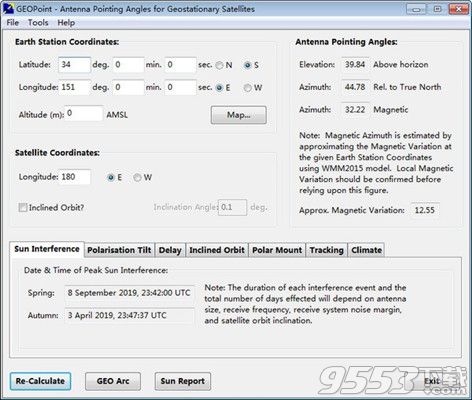 GEOPoint(卫星天线指向计算器) V4.2 绿色版