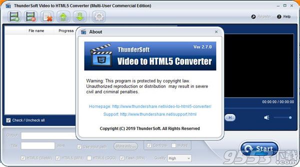 ThunderSoft Video to HTML5 Converter