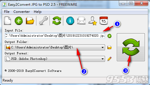 Easy2Convert JPG to PSD v2.5 綠色版